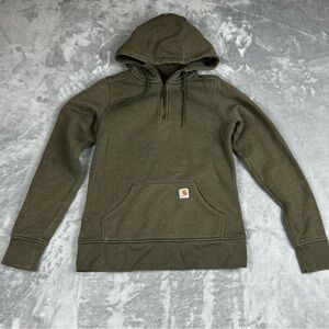 Carhartt Green Half Zip Midweight Work Hoodie Size XS